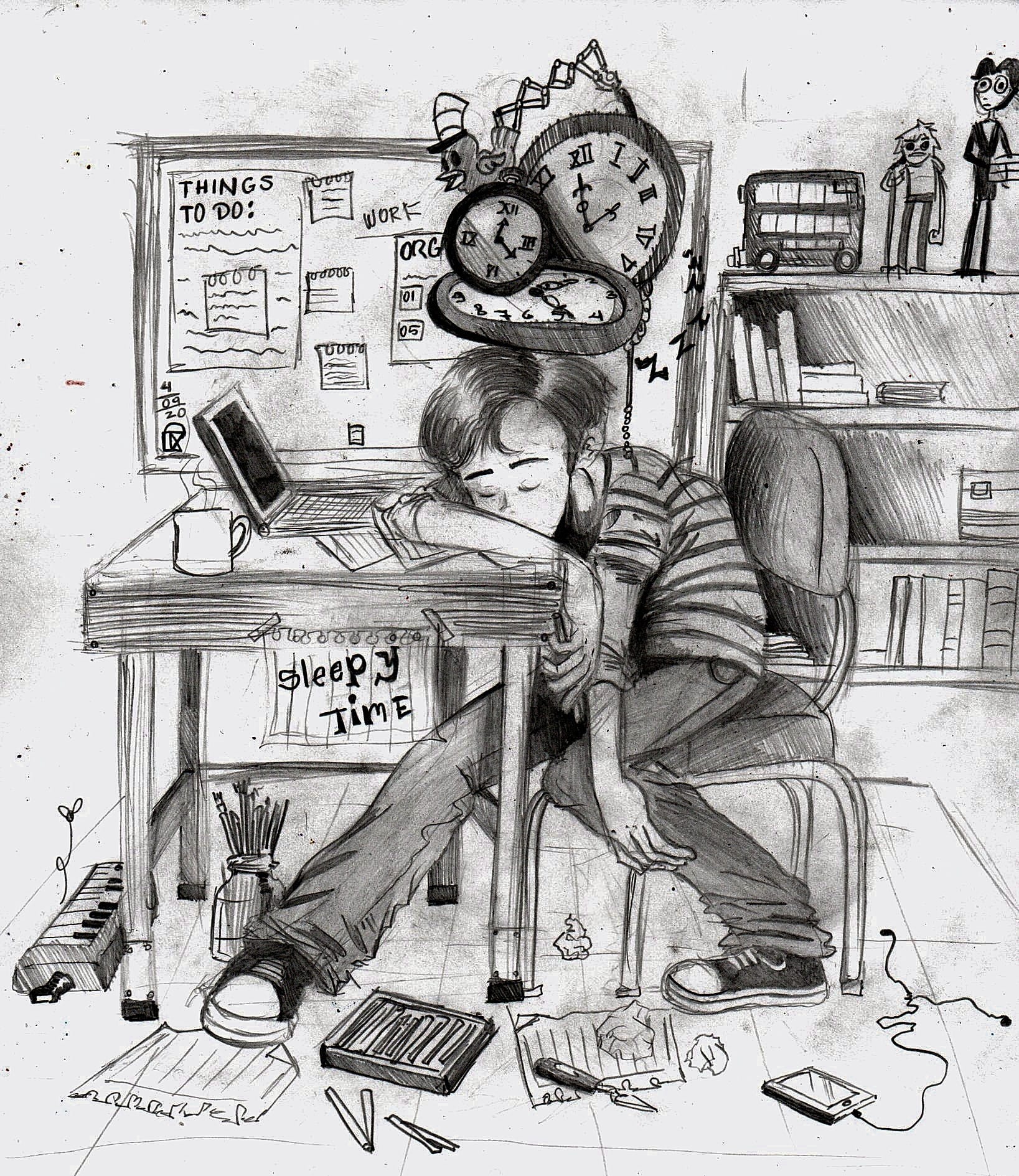 Sleepy Time - Ilustración por Albert Art Heart