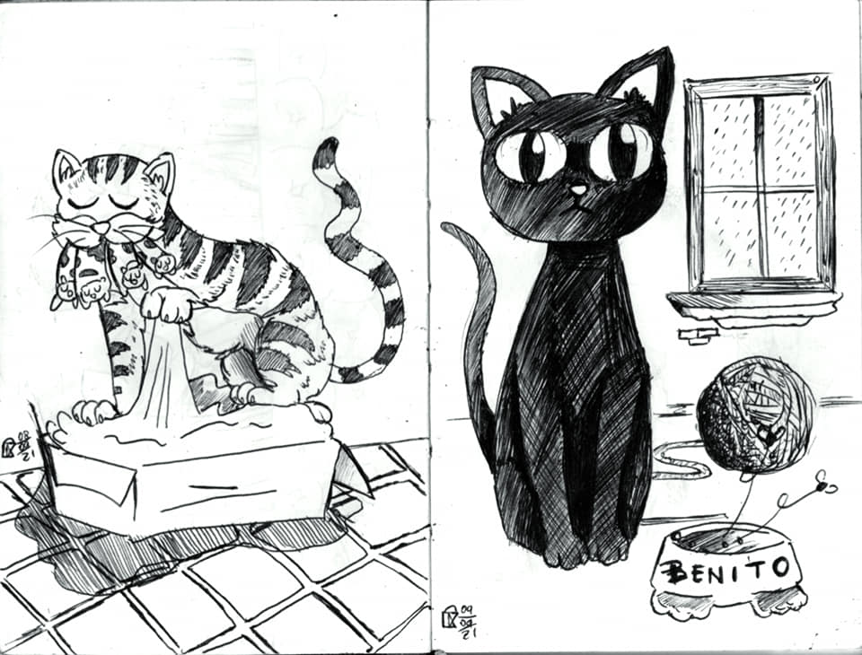 Amigo felino - Acuarela por Albert Art Heart